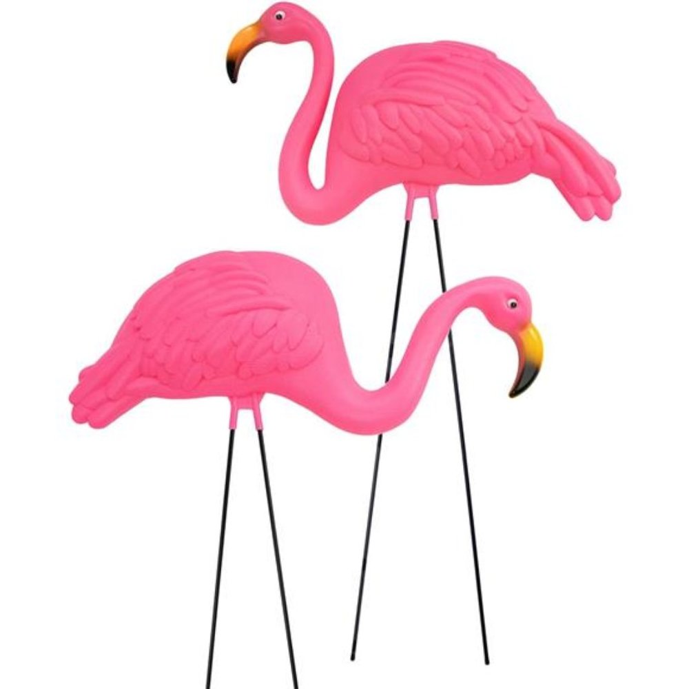 Large Bright Pink Flamingo Yard Ornament/Flamingo Garden Statue/Pink Flamingo